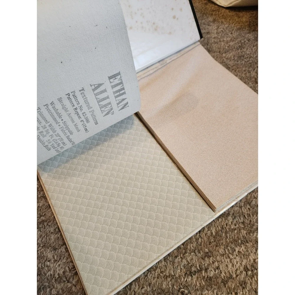 Vintage Ethan Allen Wall Paper Sample Book Textured Patterns Retail Display